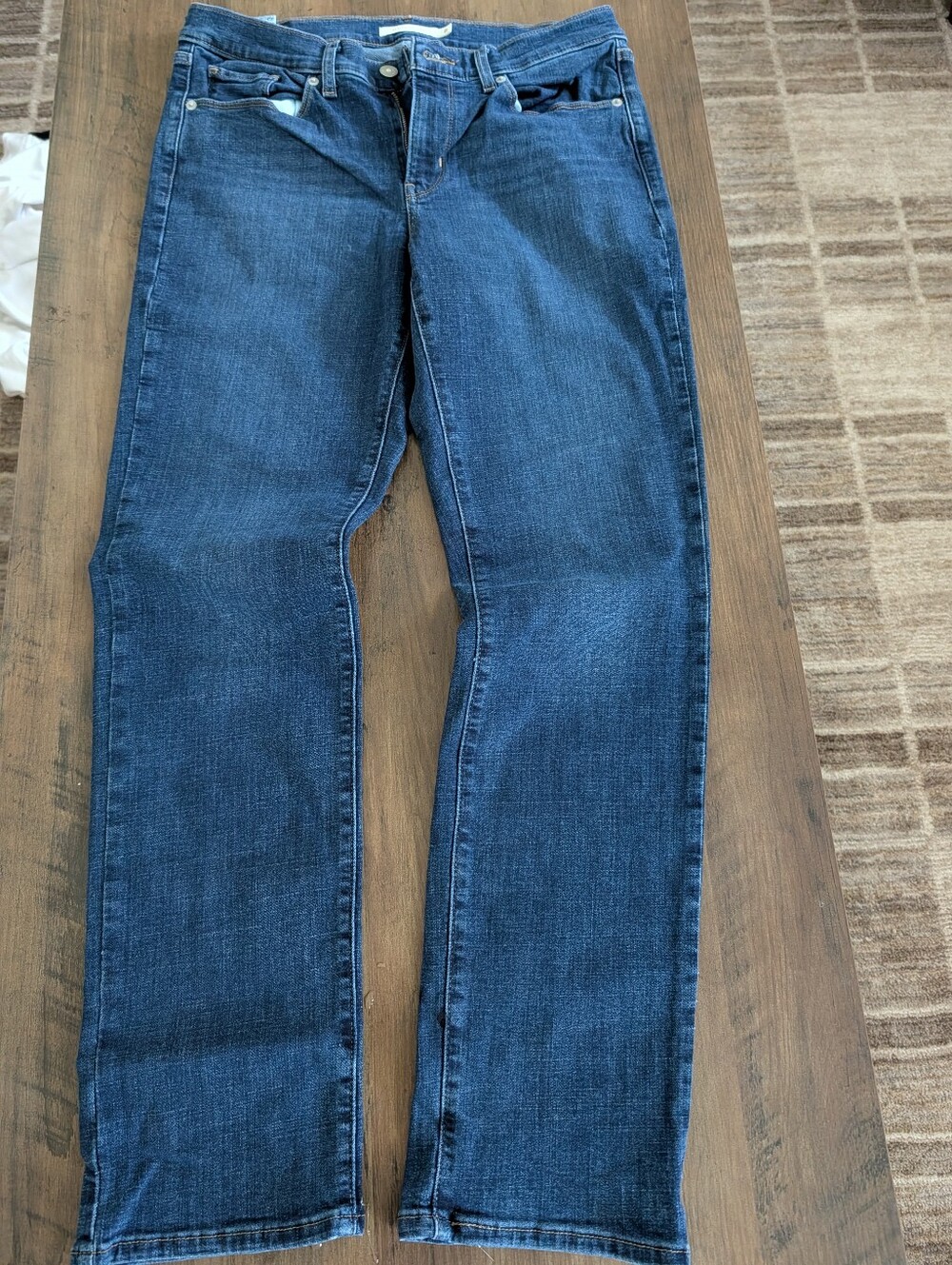 Classic Levi's Women's Straight-Leg Jeans - Dark Blue